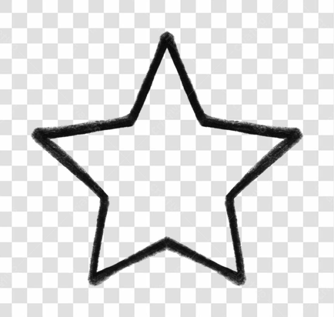 Logo Estrela Preto PNG com fundo transparente