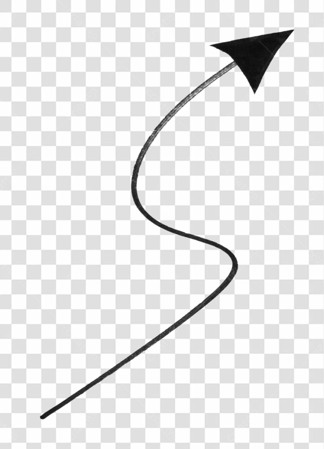 Elemento gráfico seta curva PNG com fundo transparente