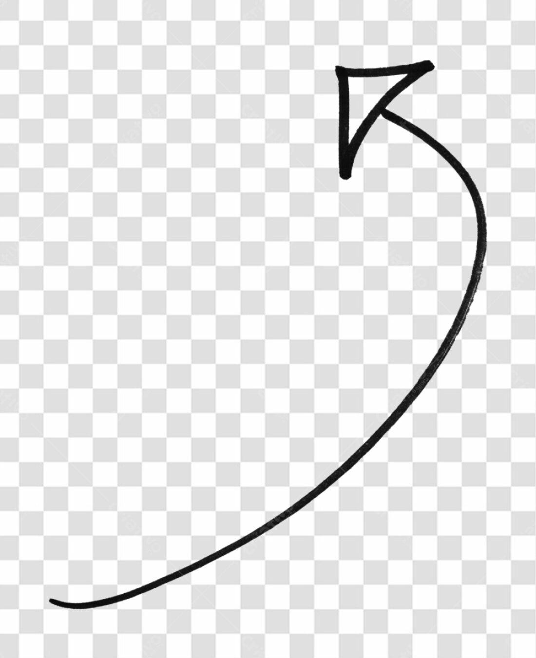 Elemento gráfico seta curva PNG com fundo transparente