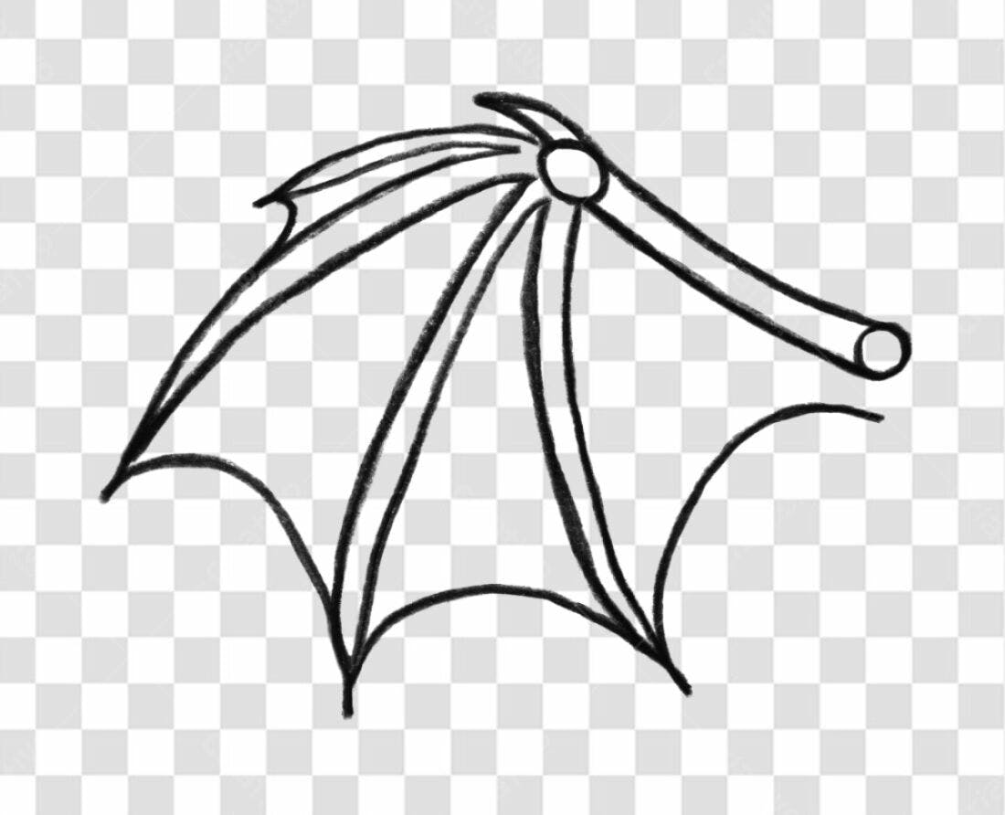 PNG Asa de Morcego para Halloween com fundo transparente