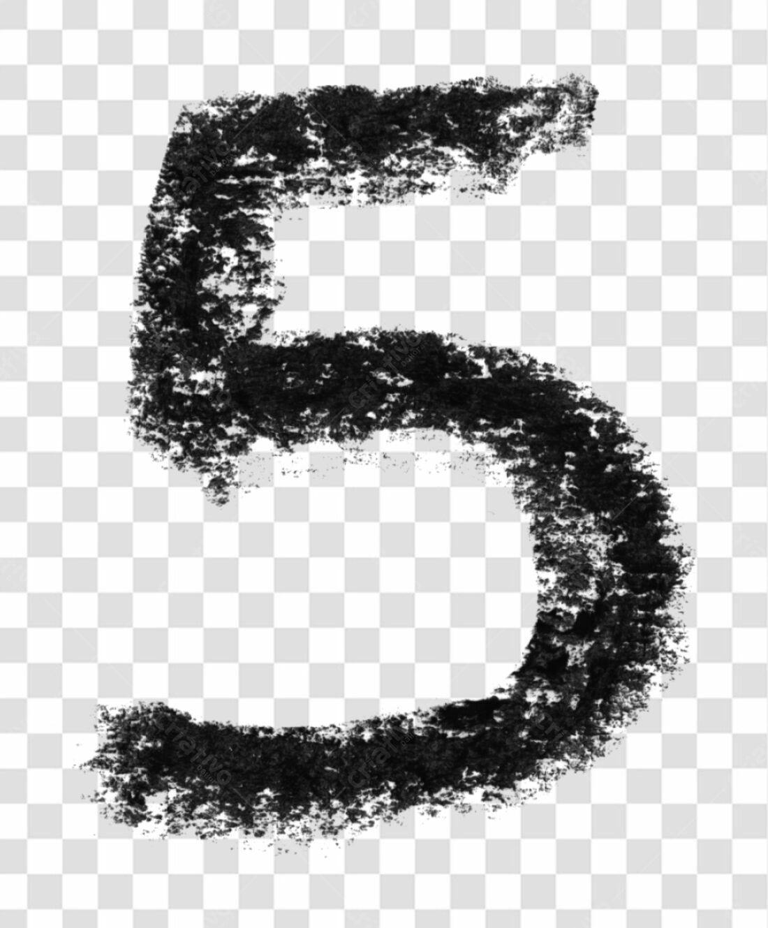 Elemento gráfico Número 5 PNG com fundo transparente