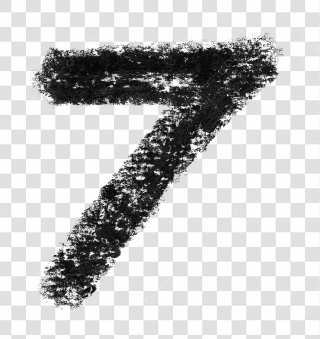 Elemento gráfico Número 7 PNG com fundo transparente