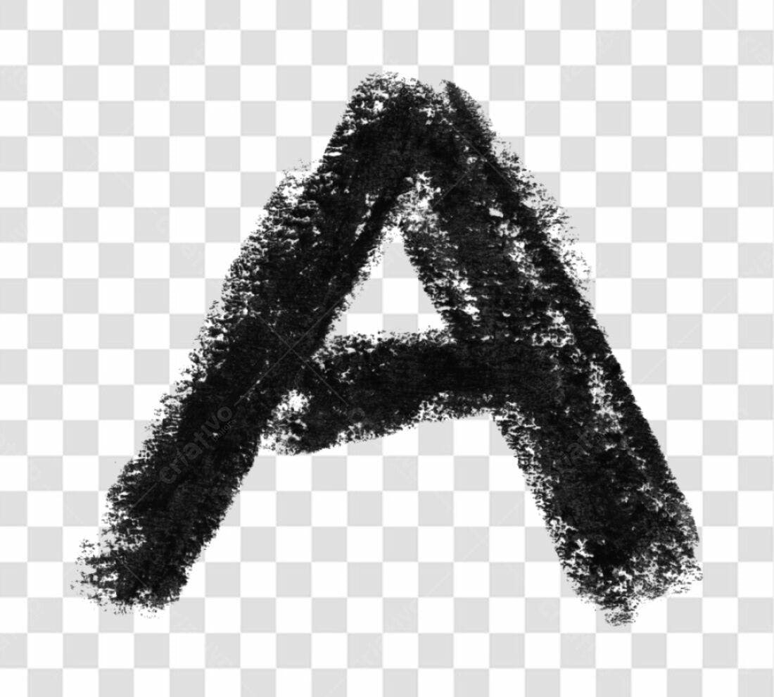 Logo PNG com fundo transparente Letra A giz