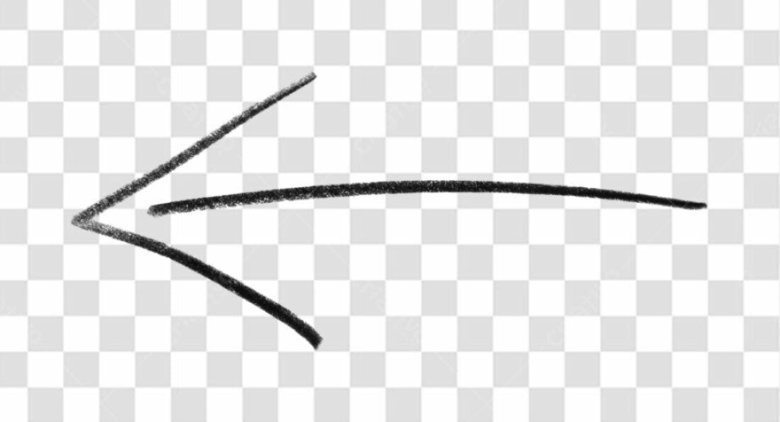 Banner seta esquerda PNG com fundo transparente
