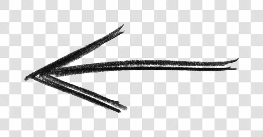 Elemento gráfico seta esquerda PNG com fundo transparente