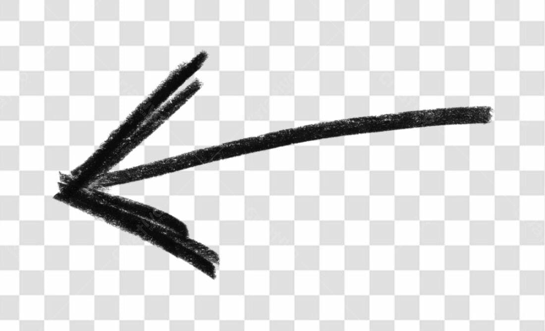 Indicador Seta Preta PNG com fundo transparente