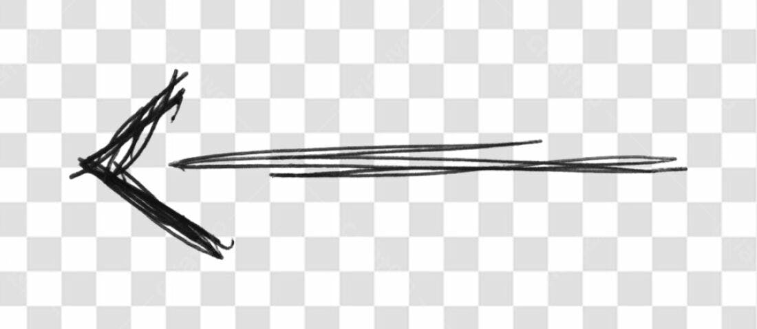 Banner Seta Esboço PNG com fundo transparente