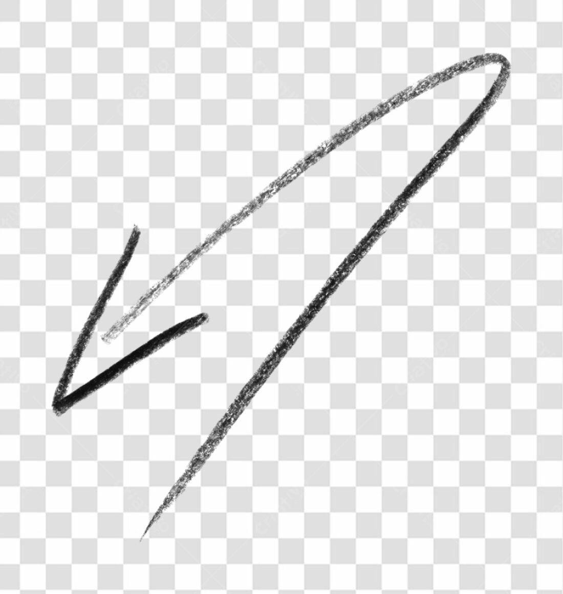 Seta Desenhada PNG com fundo transparente