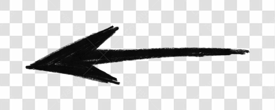 Banner seta esquerda PNG com fundo transparente