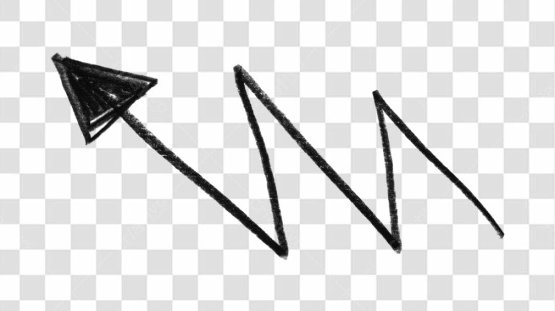 Elemento gráfico seta PNG com fundo transparente