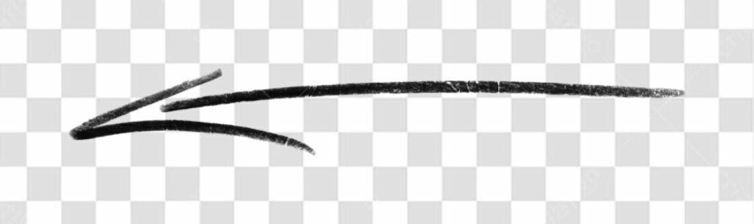 Banner Seta Negra PNG com fundo transparente