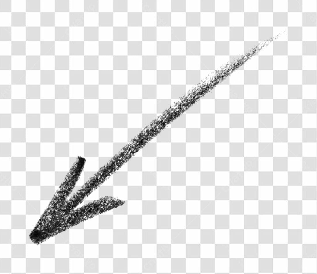 Seta Desenhada PNG com fundo transparente