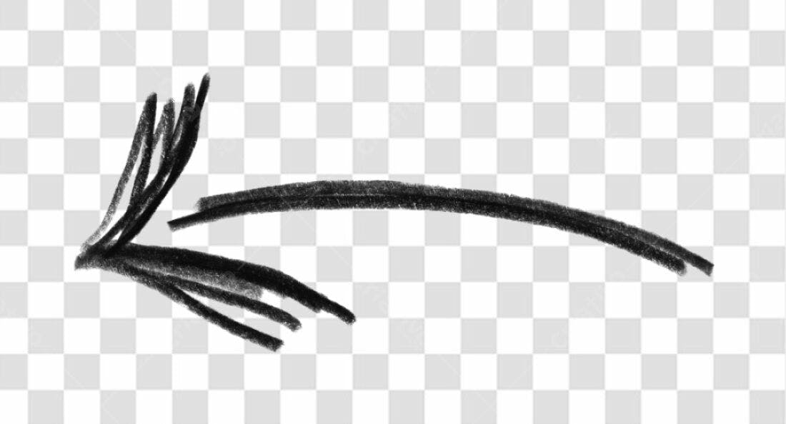 Flecha indicativa PNG com fundo transparente