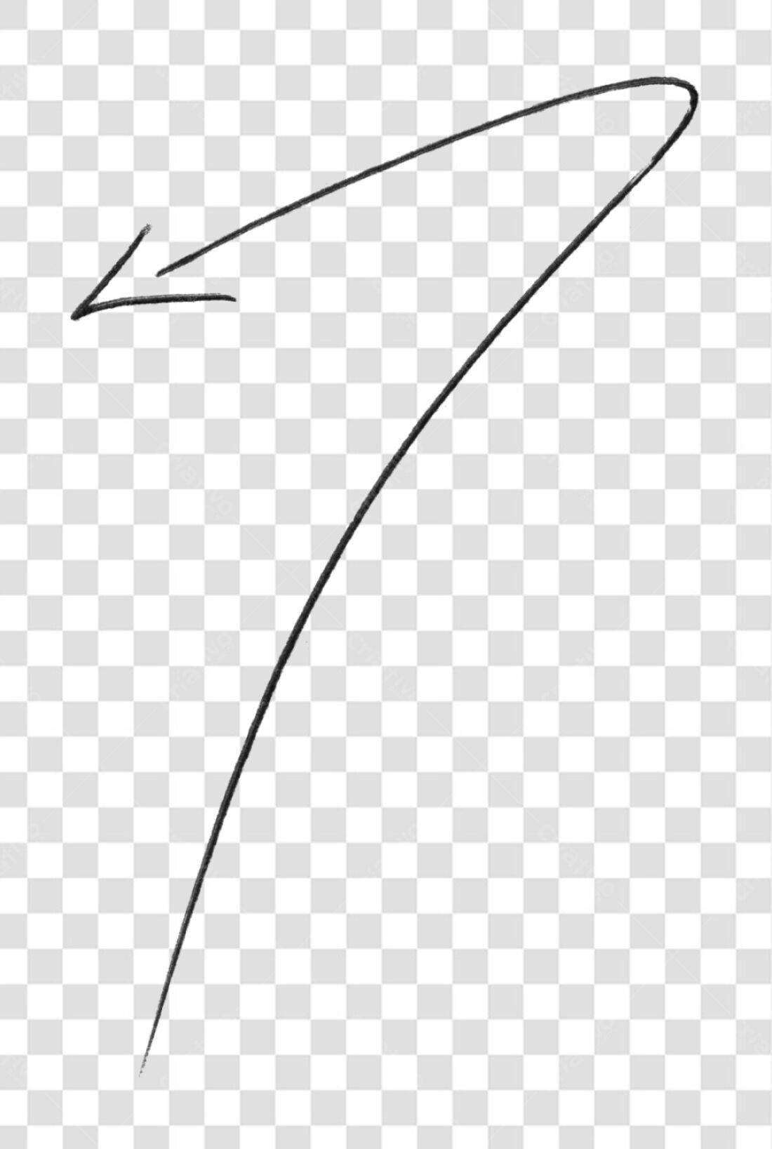 Elemento gráfico seta curva PNG com fundo transparente