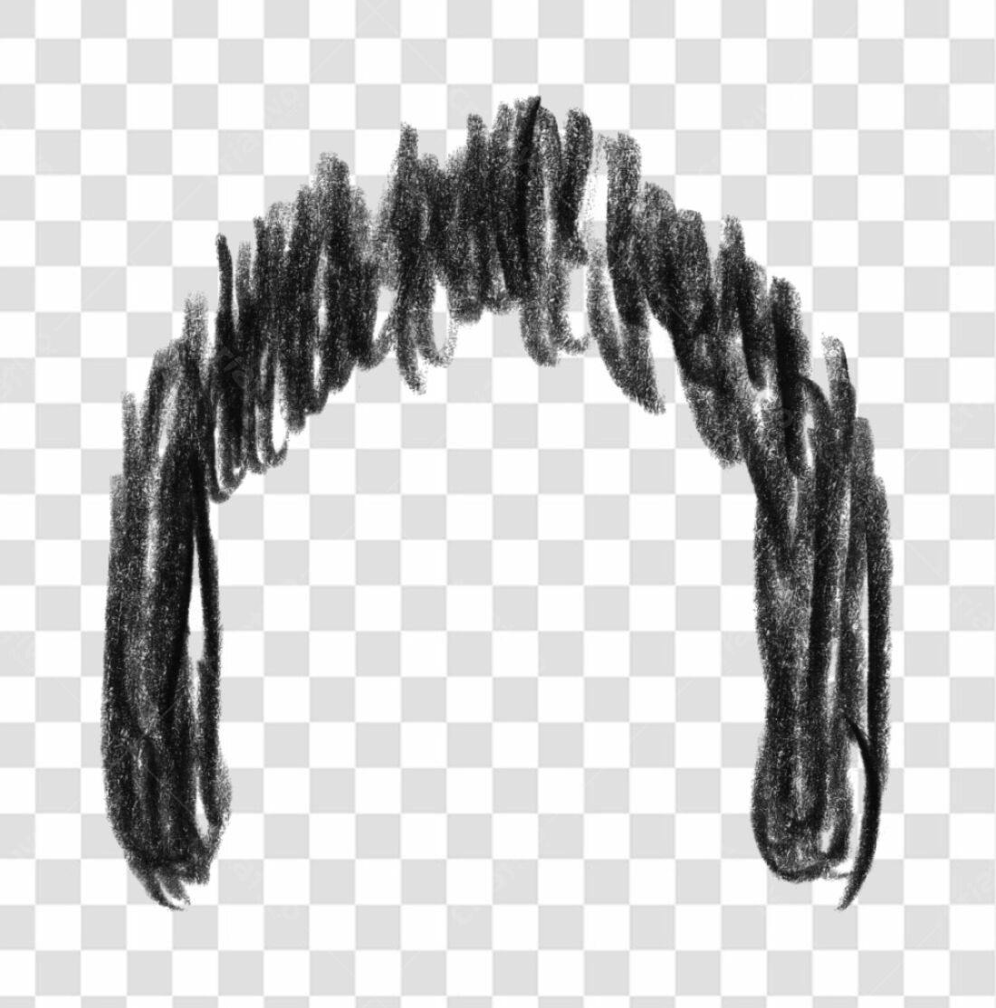 Elemento gráfico bigode PNG com fundo transparente