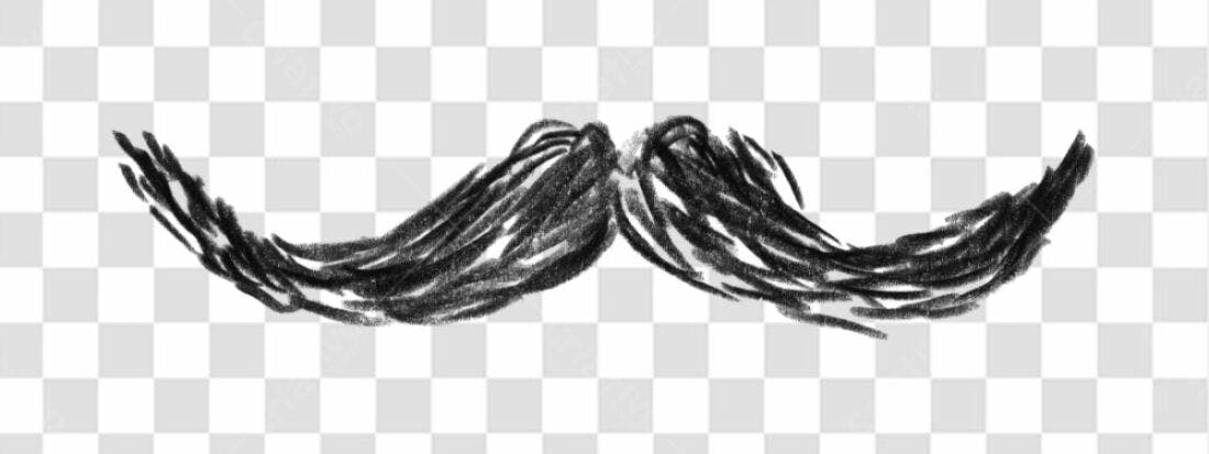 PNG Bigode Desenho à Mão Fundo Transparente