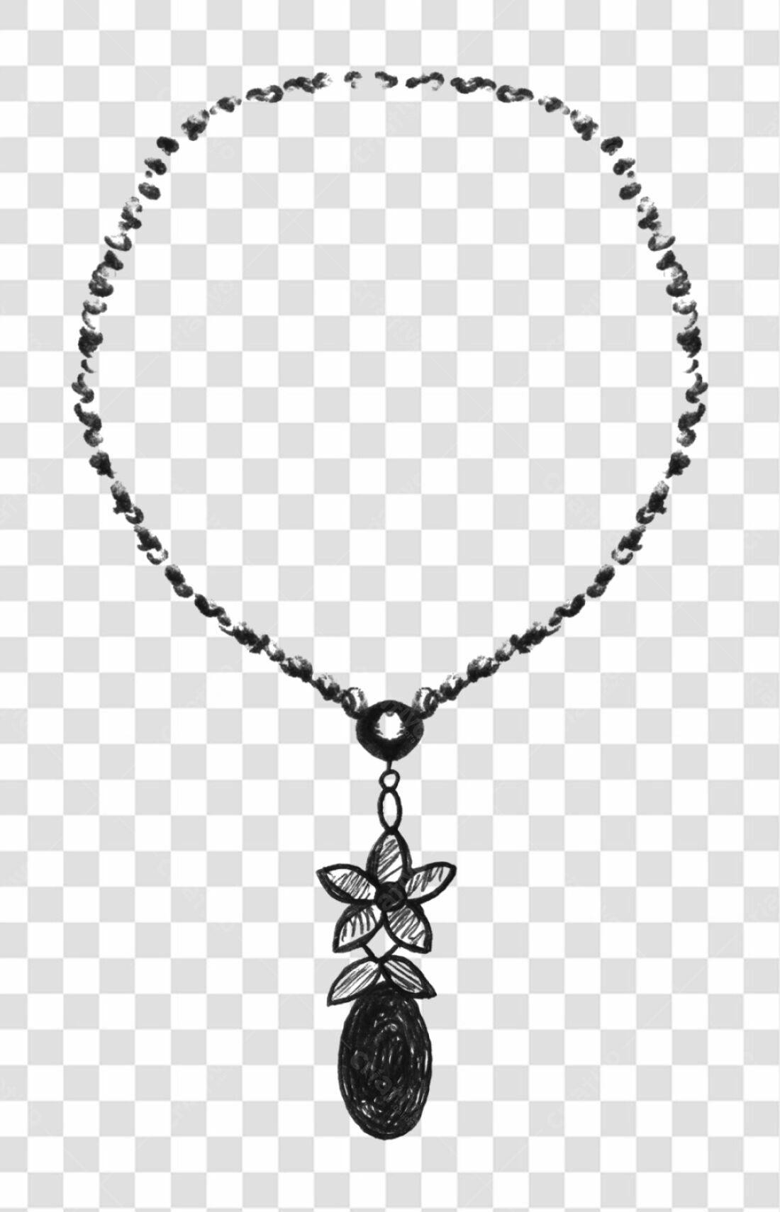 PNG colar preto desenho moda PNG com fundo transparente
