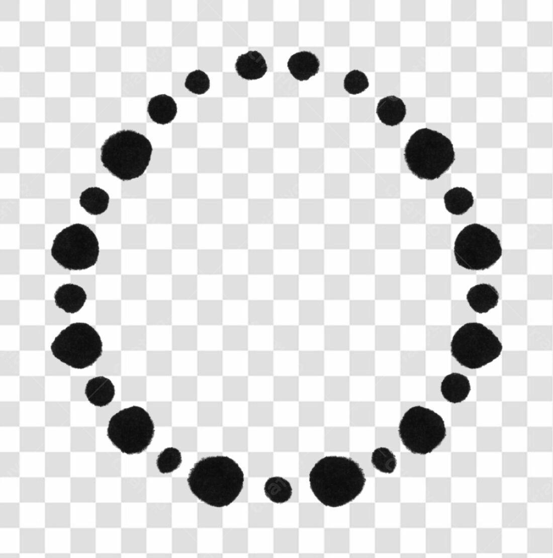 Moldura circular PNG com fundo transparente