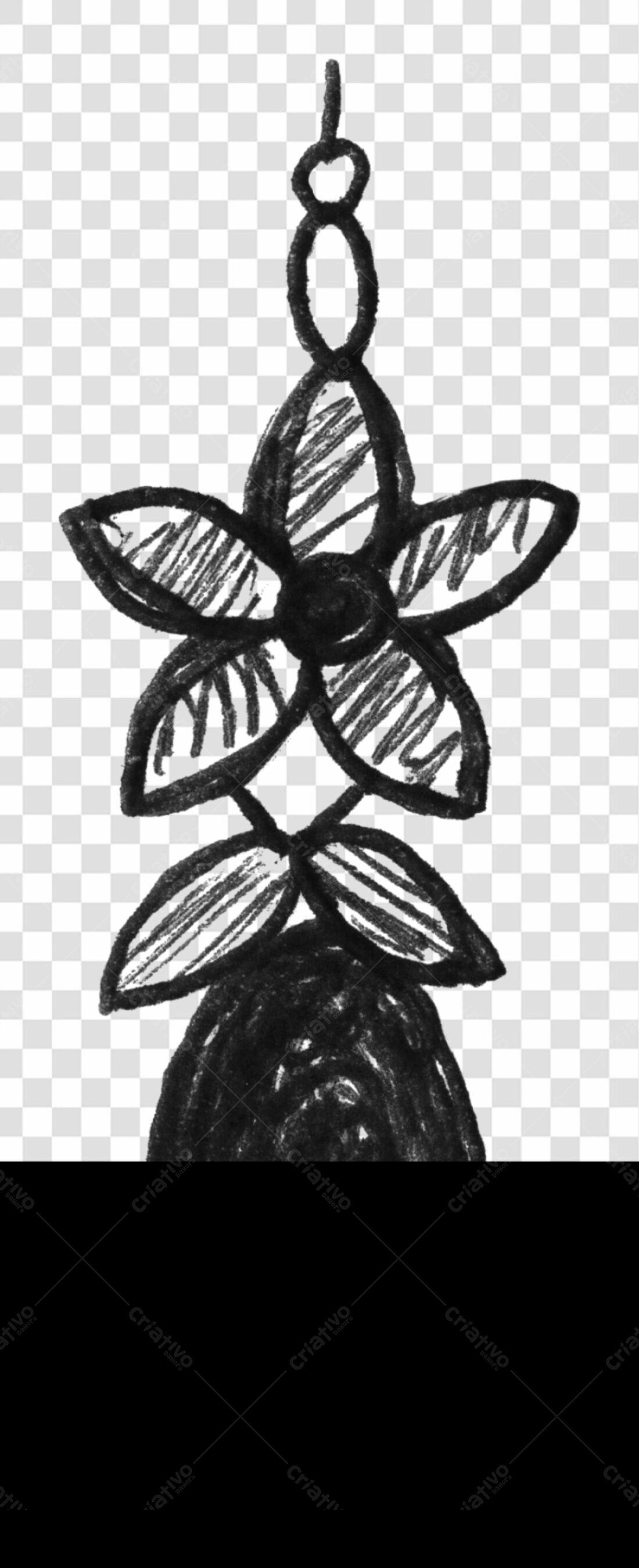 Adorno floral PNG com fundo transparente