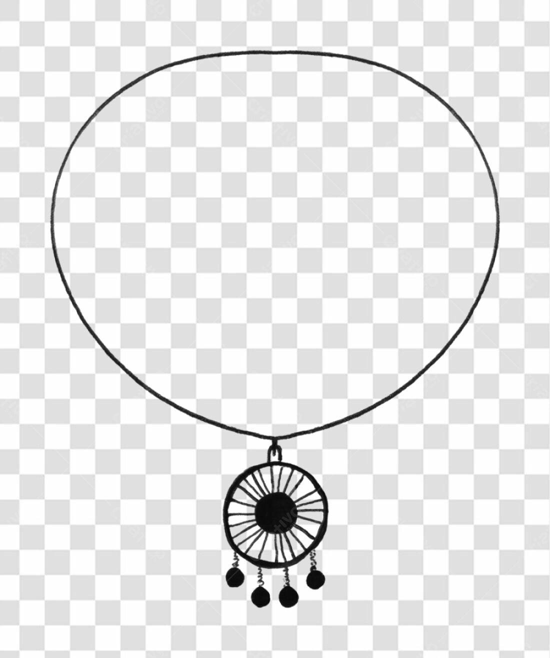 Logo PNG com fundo transparente colar preto minimalista