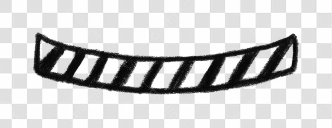 Banner para stories com listras pretas PNG com fundo transparente