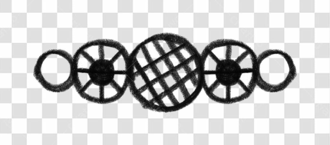 Banner abstrato círculos PNG com fundo transparente