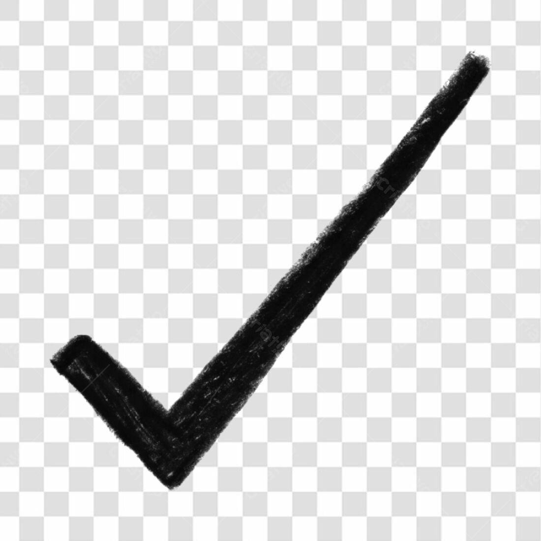 Ícone de Check Preto PNG com fundo transparente