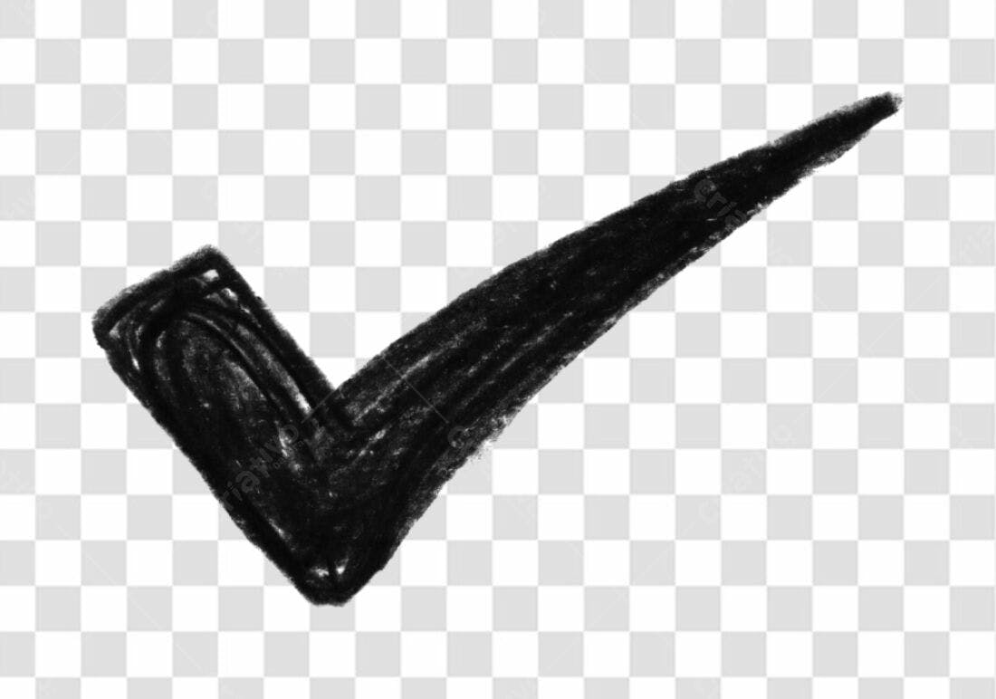 Ícone de Check Preto PNG com fundo transparente