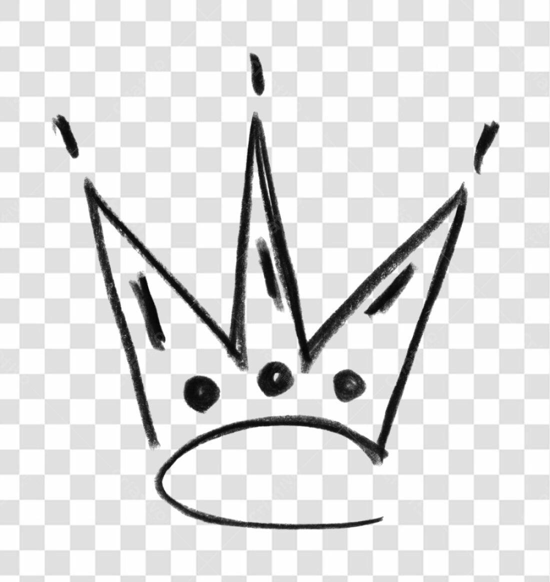 Logo PNG com fundo transparente desenho de coroa