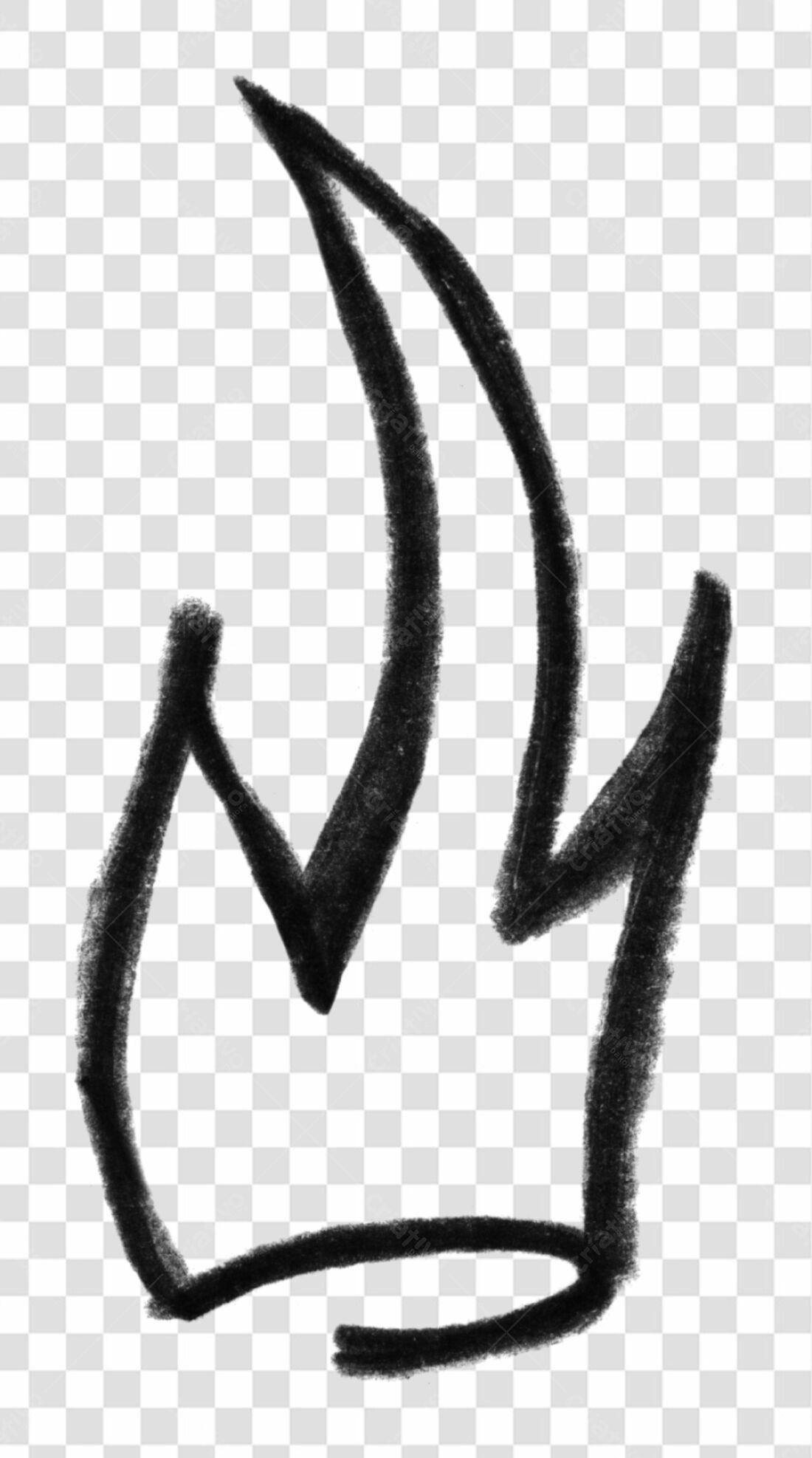 Logo PNG com fundo transparente estilo giz