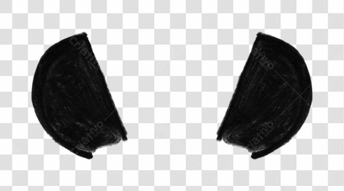 Elementos gráficos abstratos pretos PNG com fundo transparente