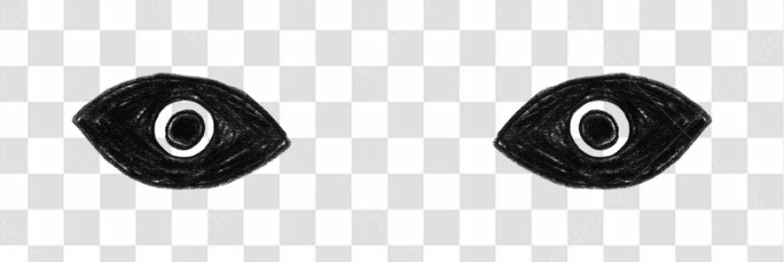 Logo PNG com fundo transparente Olhos monocromáticos