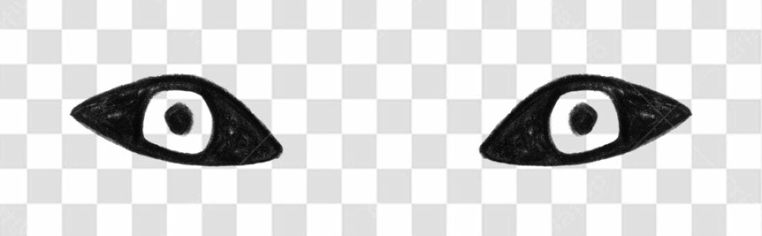 PNG Olhos Desenhados para Stories Instagram com fundo transparente