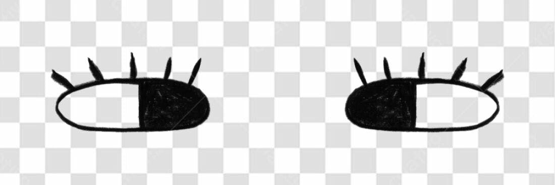 PNG Olhos Desenhados para Stories Instagram com fundo transparente