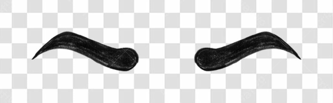 Elementos gráficos Sobrancelhas pretas PNG com fundo transparente