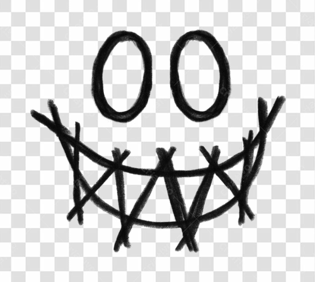 PNG para Halloween Sorriso Assustador com fundo transparente