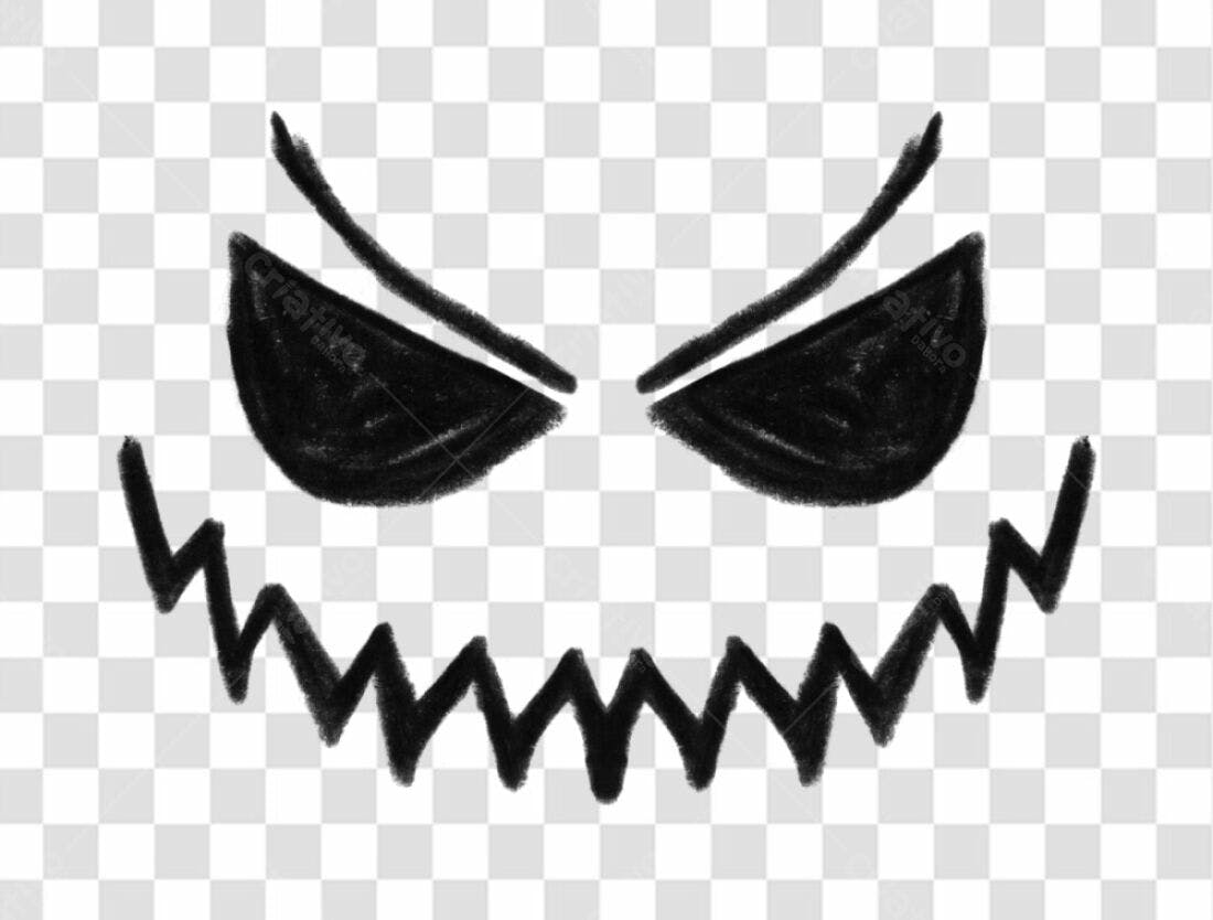 PNG Elemento para Halloween máscara assustadora com fundo transparente