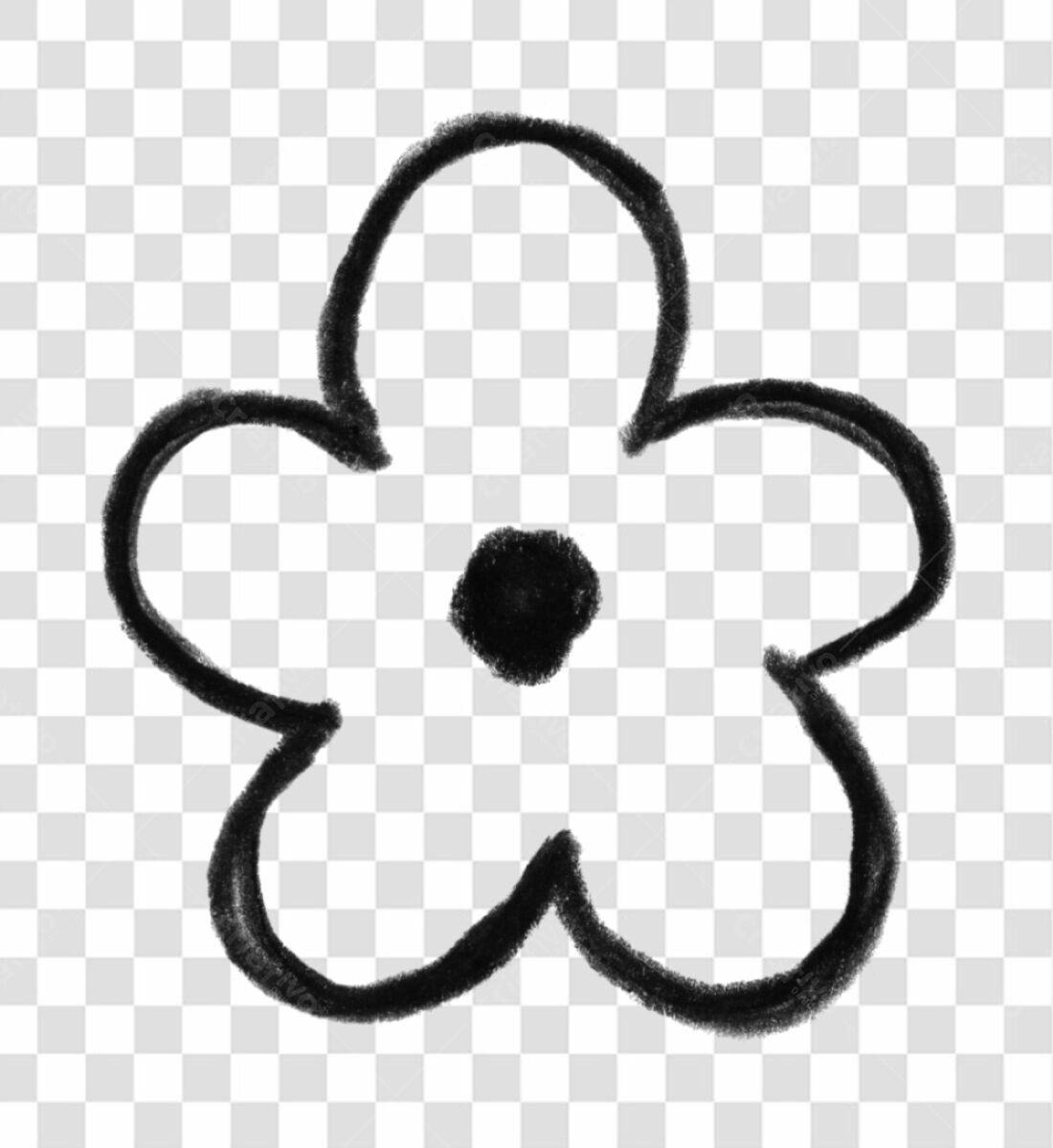 Ilustração Flor estilizada PNG com fundo transparente