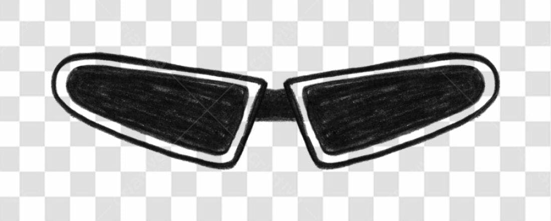 Elemento gráfico óculos escuros PNG com fundo transparente