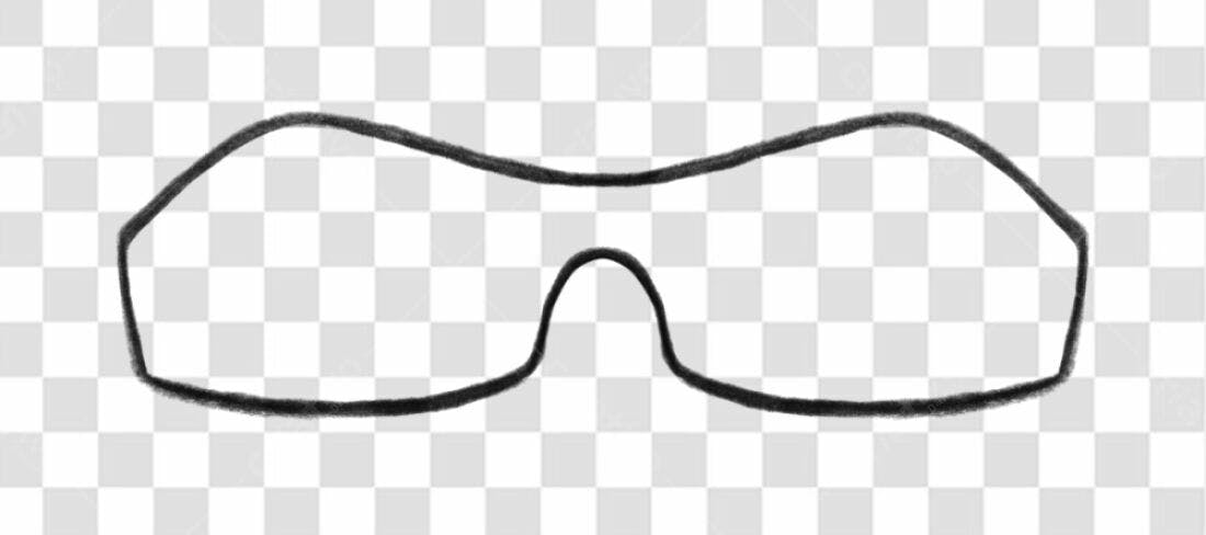 Mockup de óculos escuros PNG com fundo transparente
