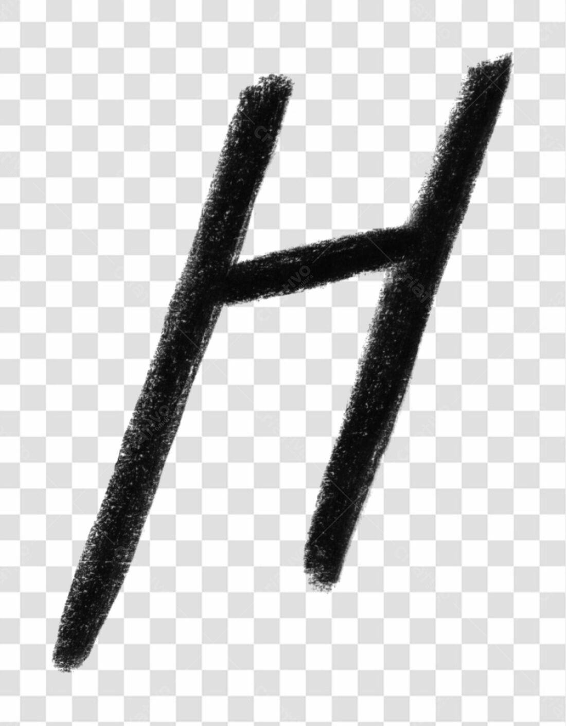 Logo minimalista letra H PNG com fundo transparente