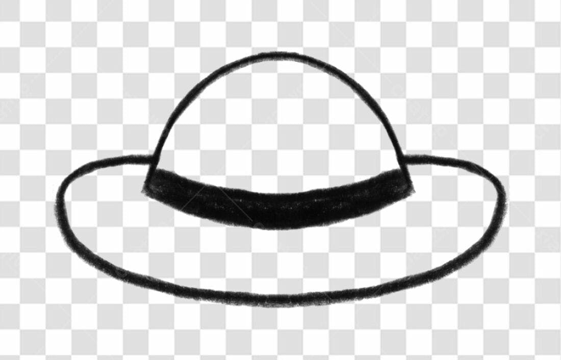 Logo minimalista chapéu PNG com fundo transparente