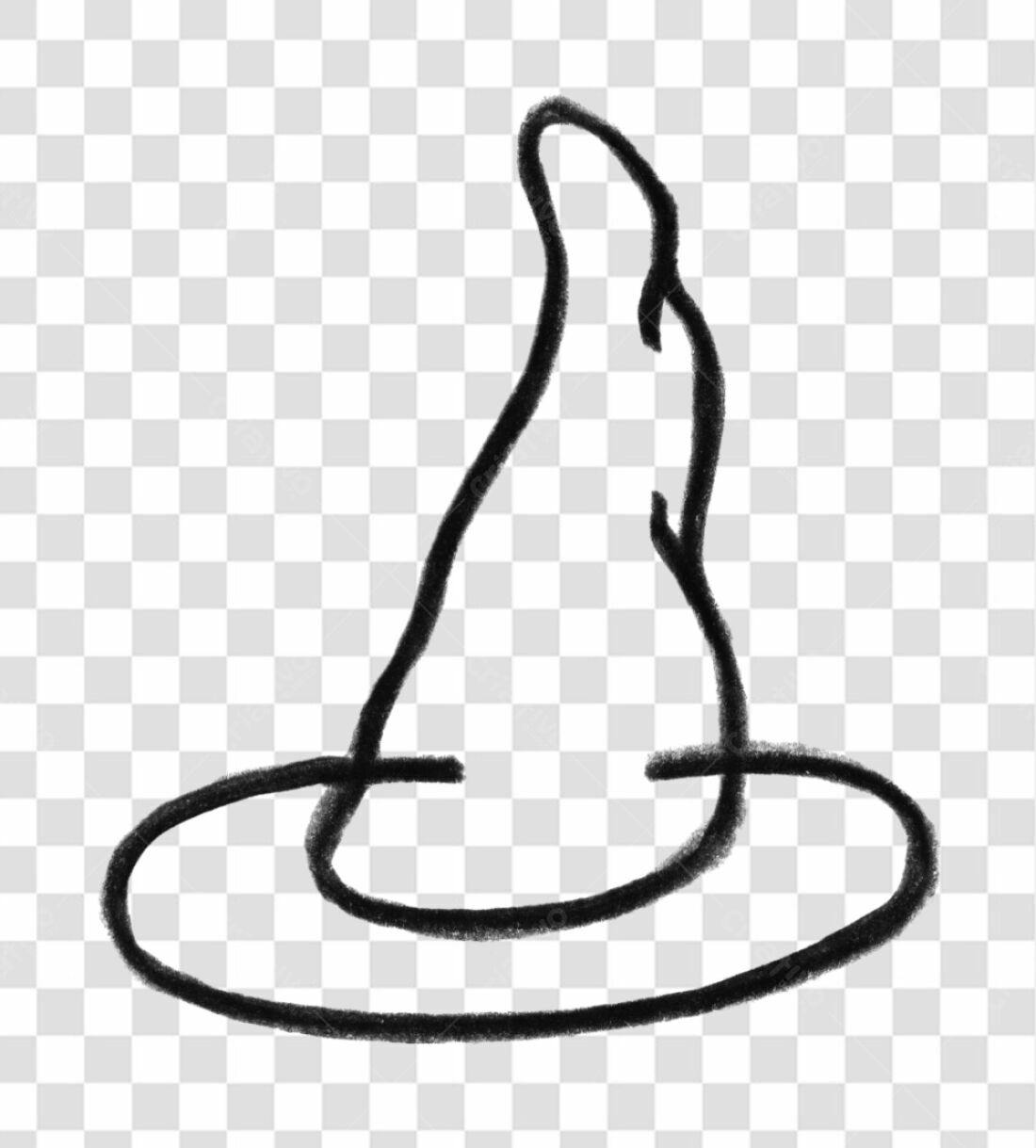 Ilustração Chapéu Bruxa Halloween PNG com fundo transparente