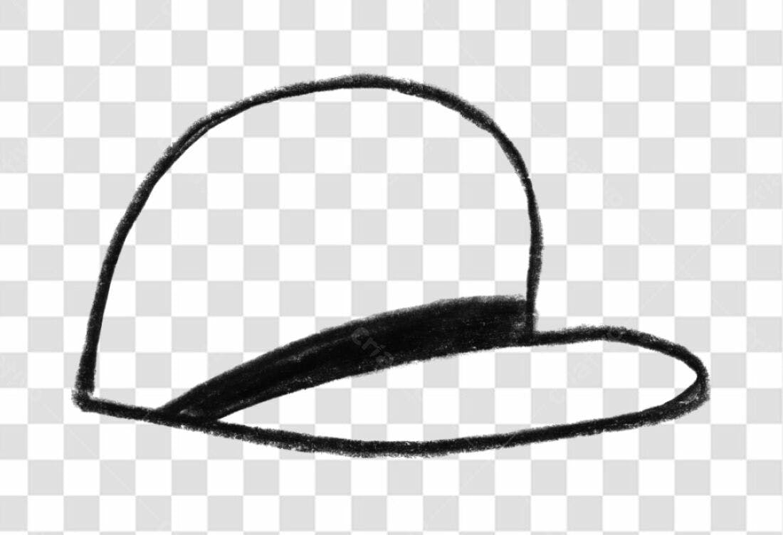 Logo minimalista chapéu PNG com fundo transparente