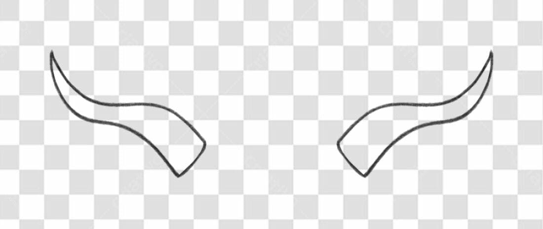 Elementos gráficos chifres PNG com fundo transparente