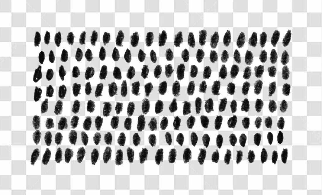 Banner abstrato com pontos pretos PNG com fundo transparente