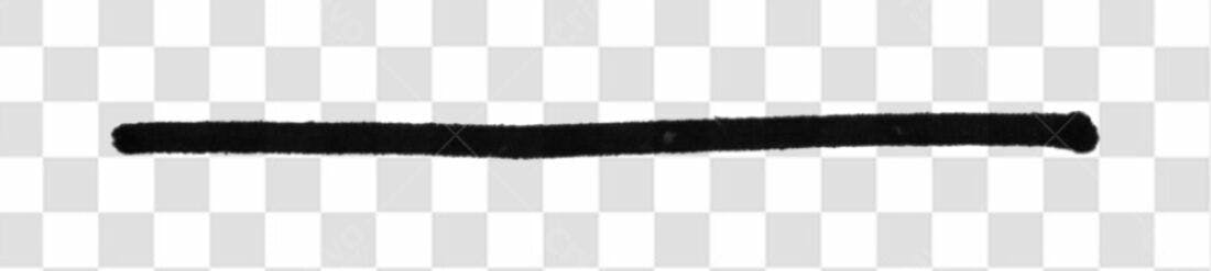 Linha divisória preta PNG com fundo transparente