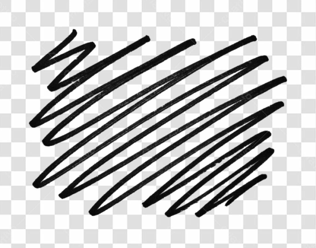 PNG Elemento gráfico rabisco preto com fundo transparente