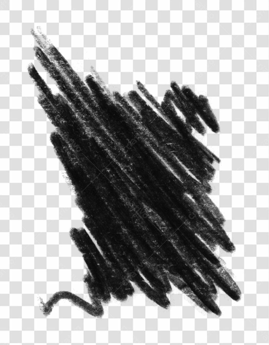 PNG Textura Abstrata em Preto com fundo transparente