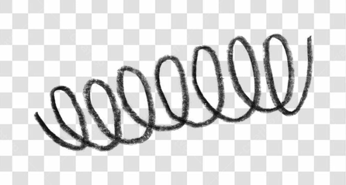 Elemento decorativo espiral PNG com fundo transparente